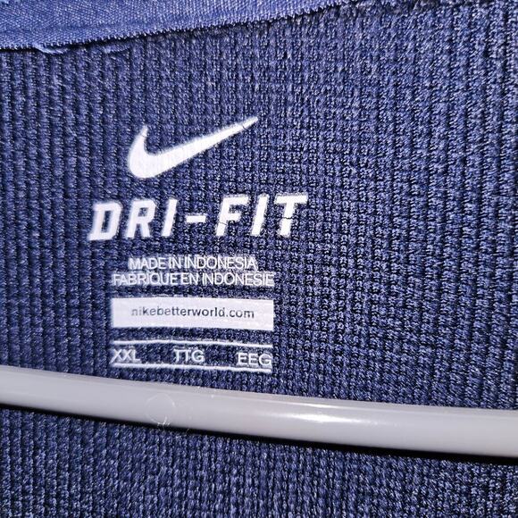 Nike Navy Blue Jacket Dri-Fit Active Full Zip Warm Up Pockets Women’s XXL - Picture 4 of 6